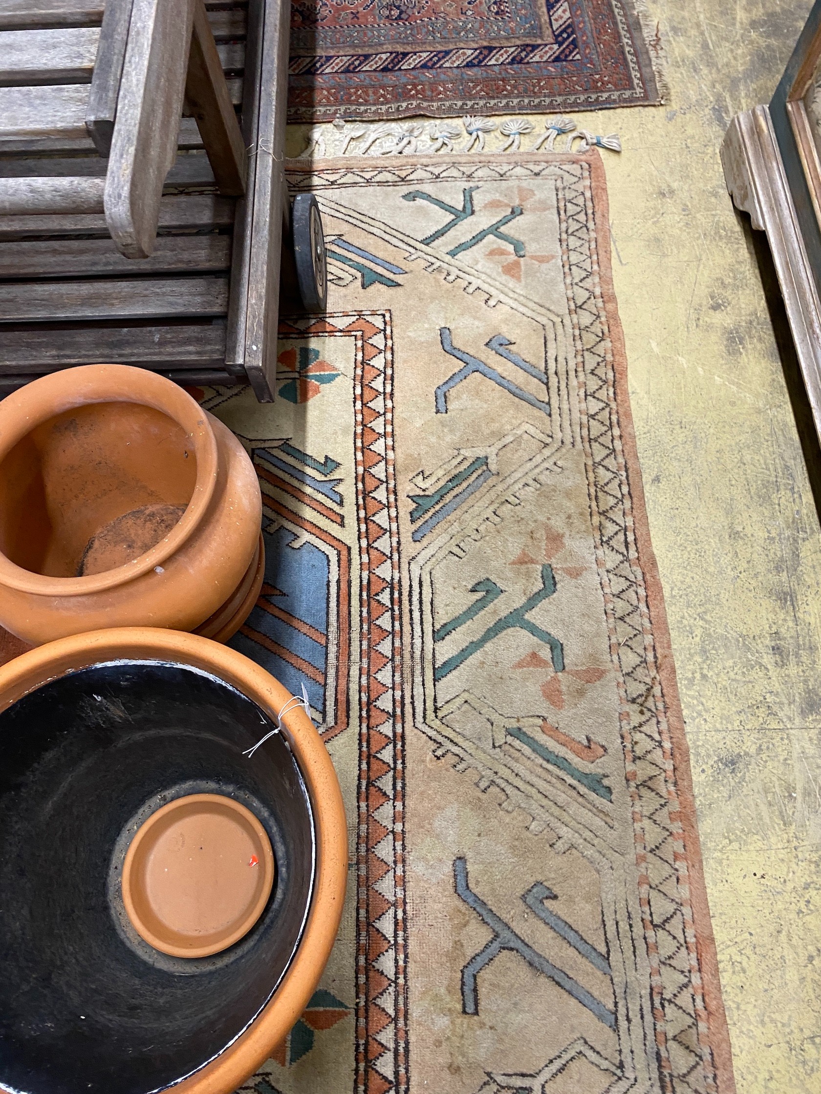 A Caucasian design carpet, 360 x 260cm